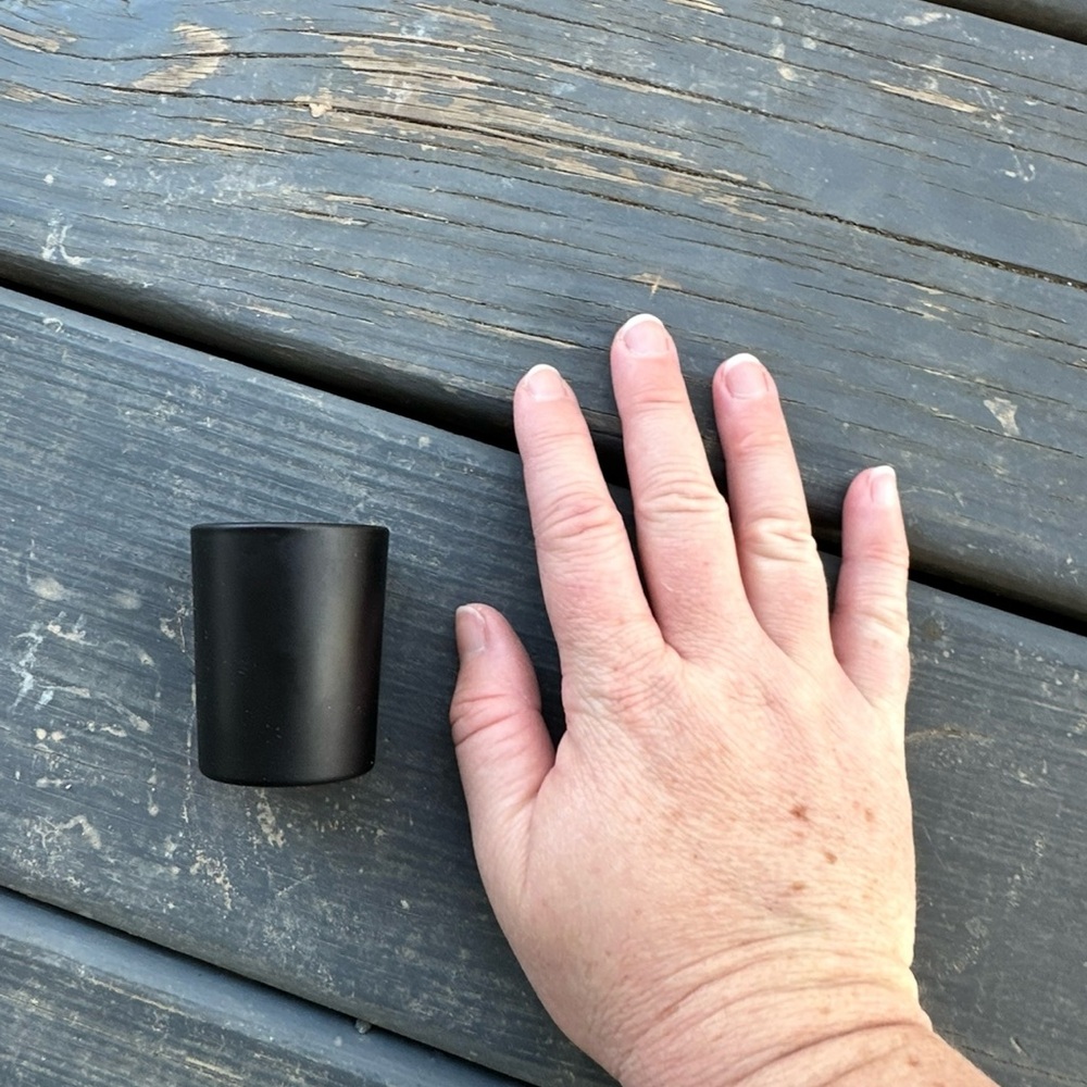 Nest Votive- Small Black Matte- empty- like new!